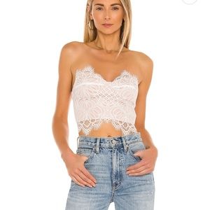 Superdown Kendall Lace Corset Crop Top